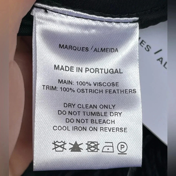 MARQUES' ALMEIDA
Feather-embellished kick-flare satin trousers size 10 - Picture 14 of 16